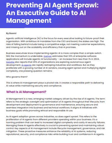 Preventing AI Agent Sprawl: An Executive Guide to AI Management