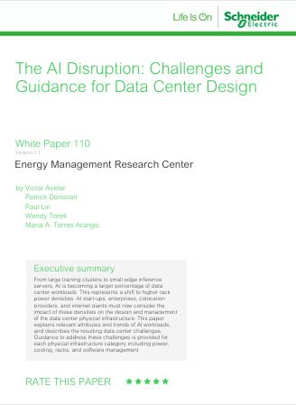 The AI Disruption: Challenges and Guidance for Data Center Design