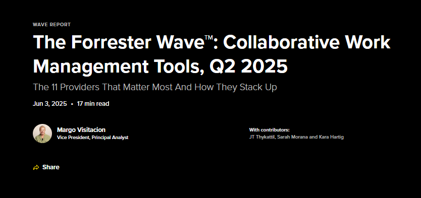 Adobe Workfront recognized for work management.