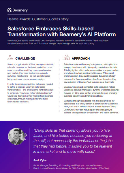 Salesforce Embraces Skills-based Transformation with Beamery’s AI Platform