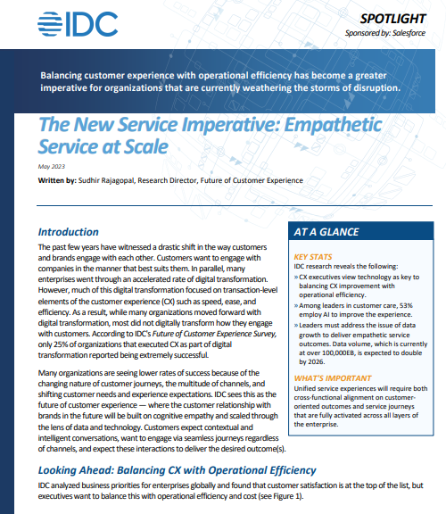 The New Service Imperative: Empathetic Service at Scale