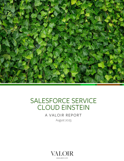Salesforce Service Cloud Einstein: A Valior Report