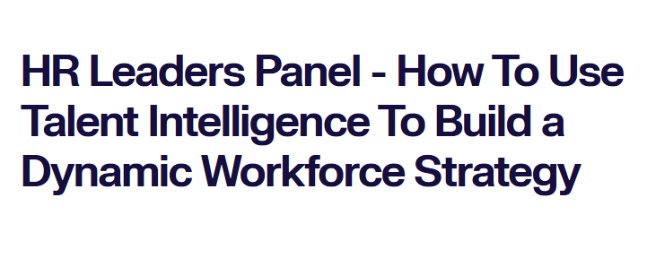 Talent Intelligence Webinar