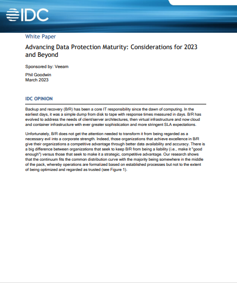 Advancing Data Protection Maturity: Considerations for 2023 and Beyond